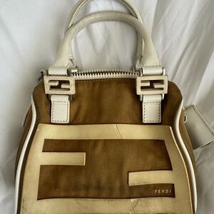 Fendi Mini Bag in Brown and White